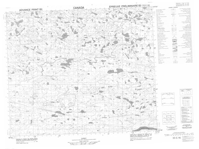  Topographic Paper Map 033E16 at 1:50,000 scale