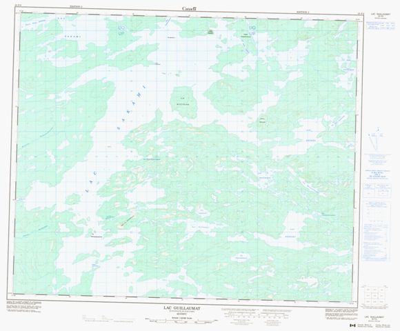 Lac Guillaumat Topographic Paper Map 033F02 at 1:50,000 scale