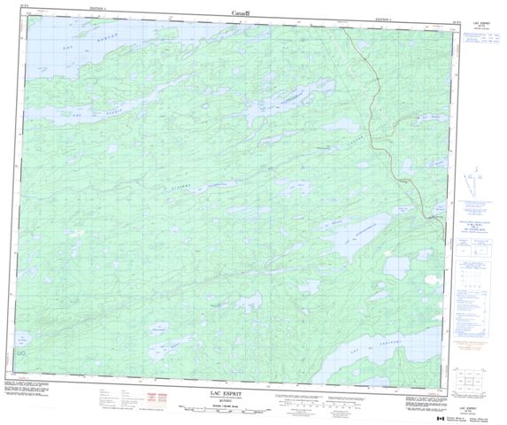 Lac Esprit Topographic Paper Map 033F05 at 1:50,000 scale