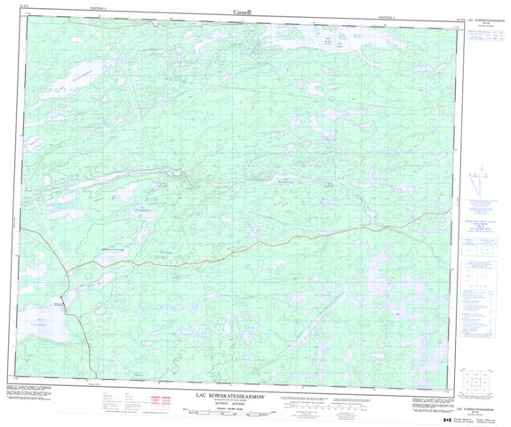 Lac Kowskatehkakmow Topographic Paper Map 033F06 at 1:50,000 scale