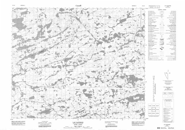 Lac Casterne Topographic Paper Map 033G03 at 1:50,000 scale