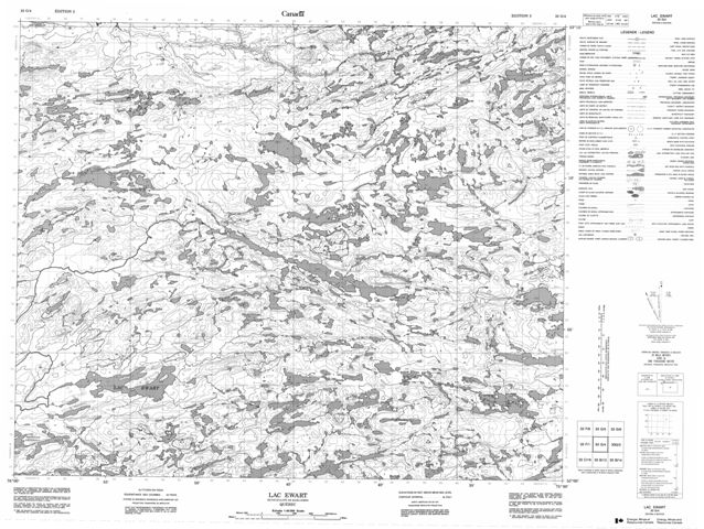 Lac Ewart Topographic Paper Map 033G04 at 1:50,000 scale