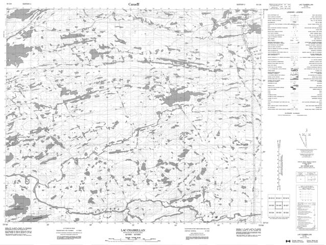 Lac Chabrillan Topographic Paper Map 033G06 at 1:50,000 scale