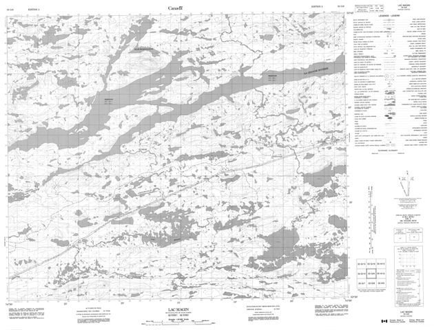 Lac Magin Topographic Paper Map 033G09 at 1:50,000 scale