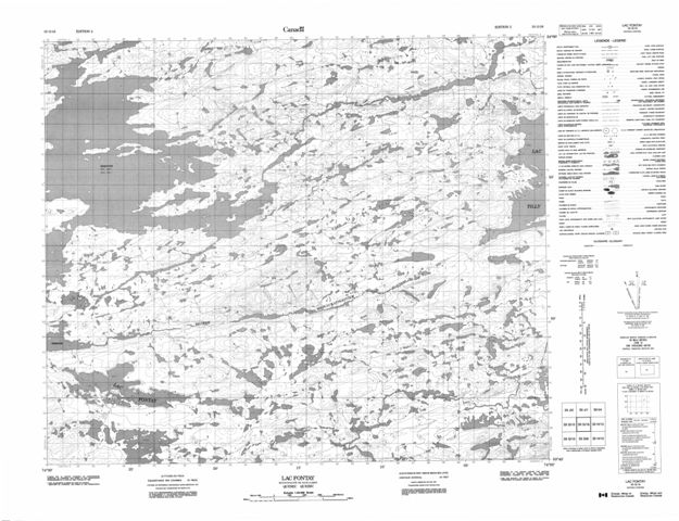 Lac Fontay Topographic Paper Map 033G16 at 1:50,000 scale