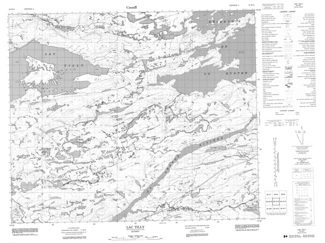 Lac Tilly Topographic Paper Map 033H13 at 1:50,000 scale