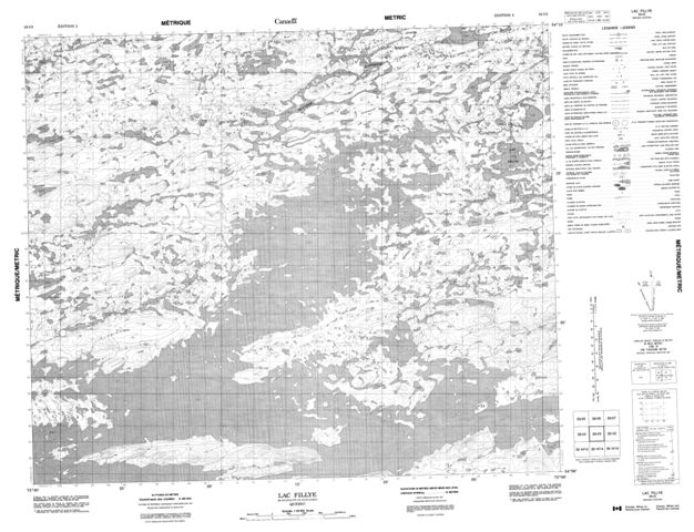 Lac Fillye Topographic Paper Map 033I03 at 1:50,000 scale