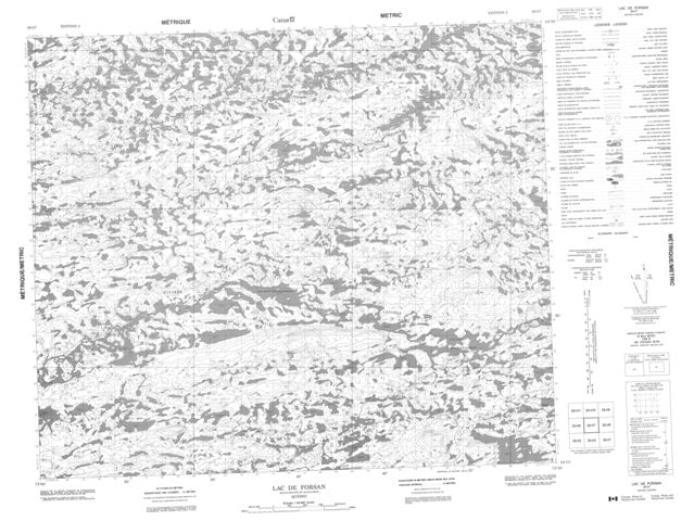 Lac De Forsan Topographic Paper Map 033I07 at 1:50,000 scale