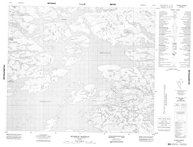 Ruisseau Barneuf Topographic Paper Map 033K01 at 1:50,000 scale