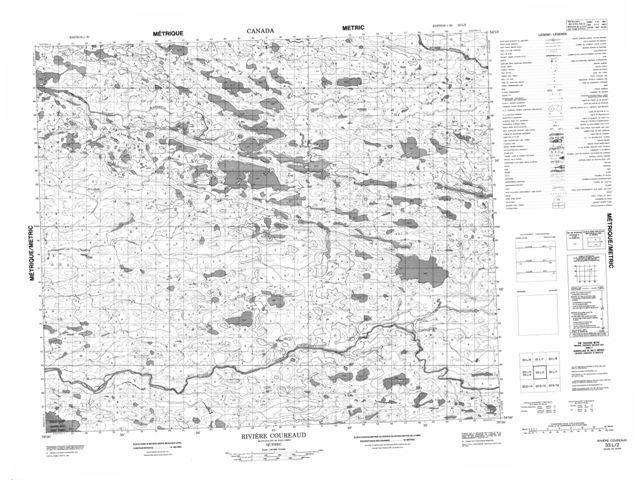 Riviere Coureaud Topographic Paper Map 033L02 at 1:50,000 scale
