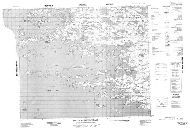 Pointe Kakachischuane Topographic Paper Map 033L03 at 1:50,000 scale
