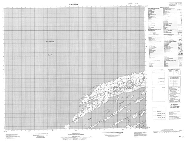 No Title Topographic Paper Map 033L13 at 1:50,000 scale