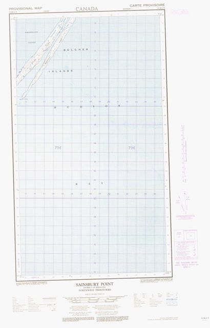 Sainsbury Point Topographic Paper Map 033M11E at 1:50,000 scale