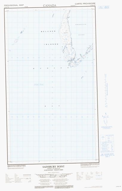 Sainsbury Point Topographic Paper Map 033M11W at 1:50,000 scale