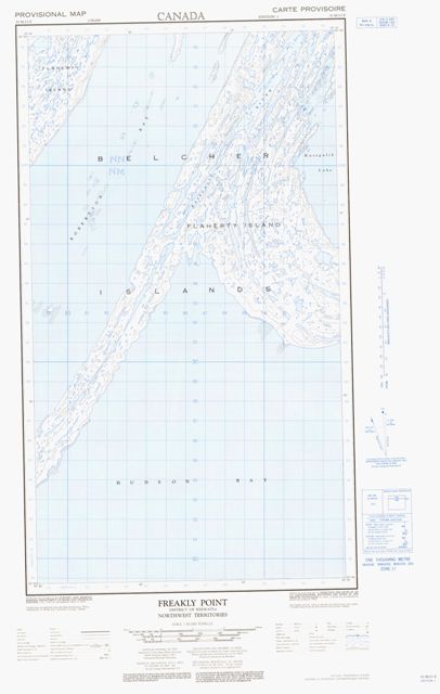 Freakly Point Topographic Paper Map 033M13E at 1:50,000 scale