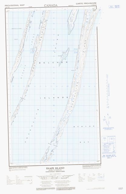 Snape Island Topographic Paper Map 033M14E at 1:50,000 scale
