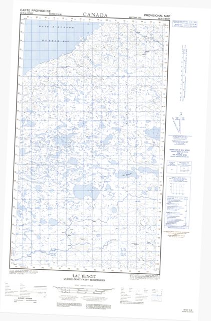 Lac Benoit Topographic Paper Map 033N04W at 1:50,000 scale