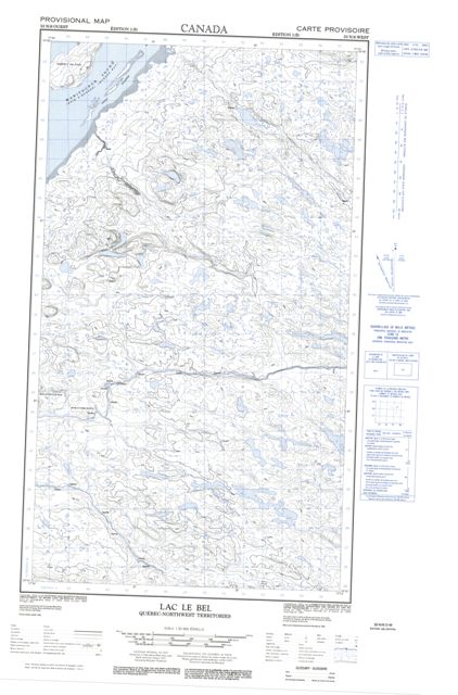 Lac Le Bel Topographic Paper Map 033N06W at 1:50,000 scale