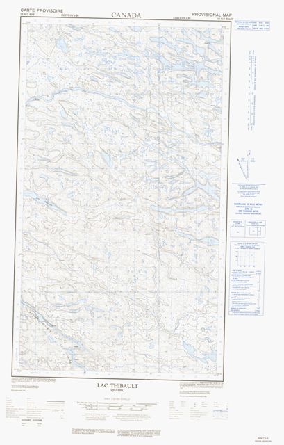 Lac Thibault Topographic Paper Map 033N07E at 1:50,000 scale