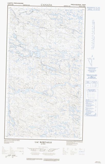 Lac Robitaille Topographic Paper Map 033N10E at 1:50,000 scale