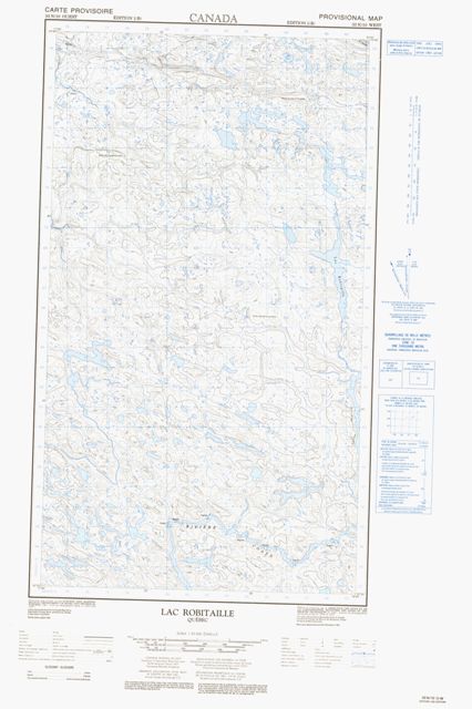 Lac Robitaille Topographic Paper Map 033N10W at 1:50,000 scale