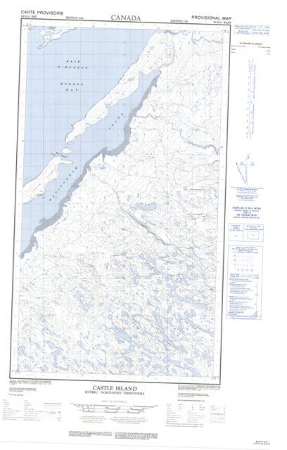 Castle Island Topographic Paper Map 033N11E at 1:50,000 scale