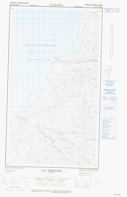 Lac Desjardins Topographic Paper Map 033N15W at 1:50,000 scale