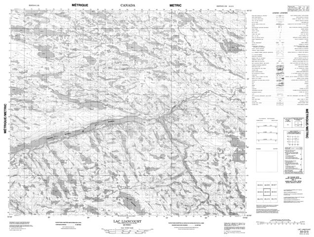 Lac Liancourt Topographic Paper Map 033O03 at 1:50,000 scale