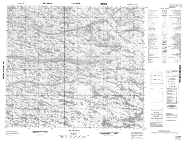 Lac Doison Topographic Paper Map 033O05 at 1:50,000 scale