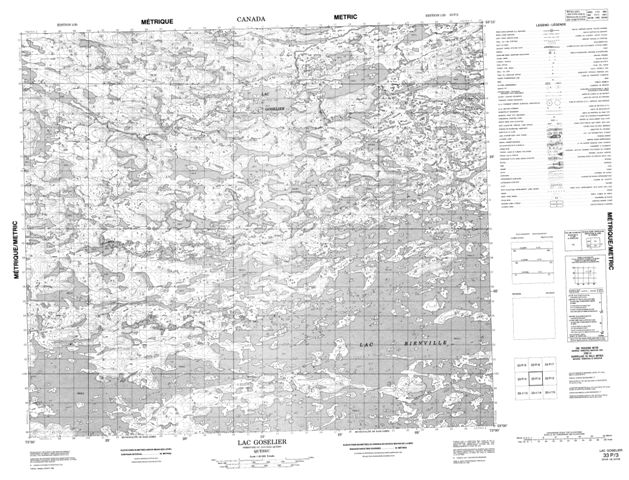 Lac Goselier Topographic Paper Map 033P03 at 1:50,000 scale