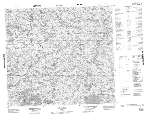 Lac Fisci Topographic Paper Map 034A15 at 1:50,000 scale