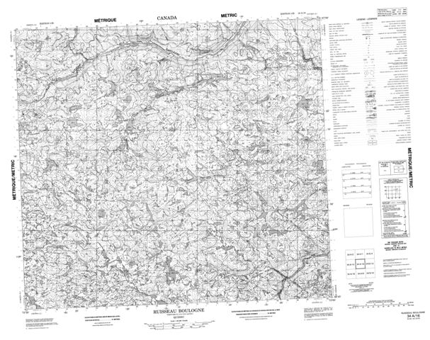 Ruisseau Boulogne Topographic Paper Map 034A16 at 1:50,000 scale
