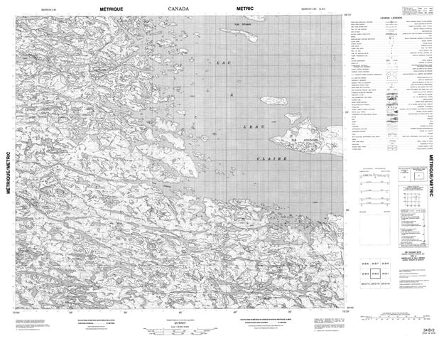  Topographic Paper Map 034B02 at 1:50,000 scale