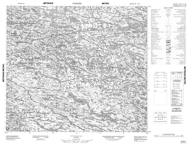  Topographic Paper Map 034B03 at 1:50,000 scale