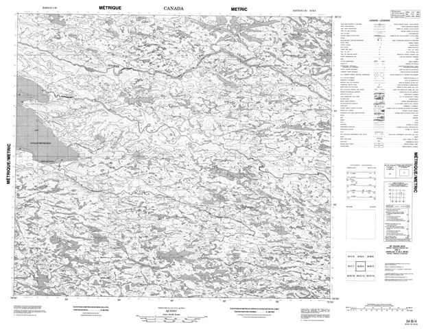  Topographic Paper Map 034B04 at 1:50,000 scale
