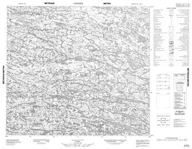  Topographic Paper Map 034B06 at 1:50,000 scale