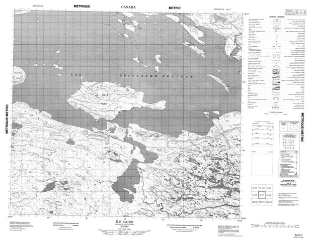 Ile Cairn Topographic Paper Map 034C01 at 1:50,000 scale