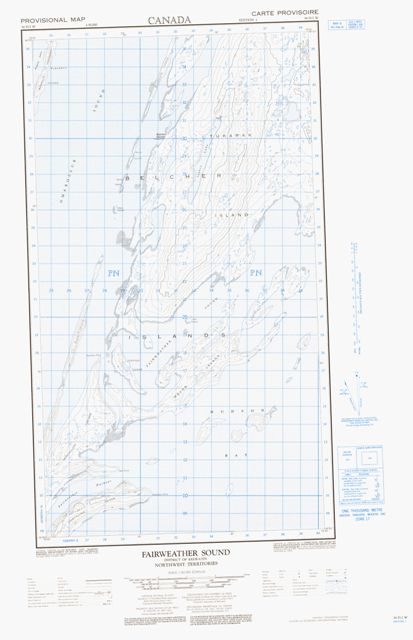 Fairweather Sound Topographic Paper Map 034D02W at 1:50,000 scale