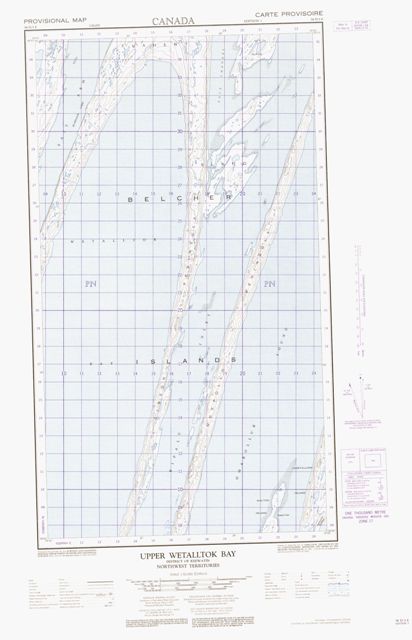 Upper Wetalltok Bay Topographic Paper Map 034D03E at 1:50,000 scale