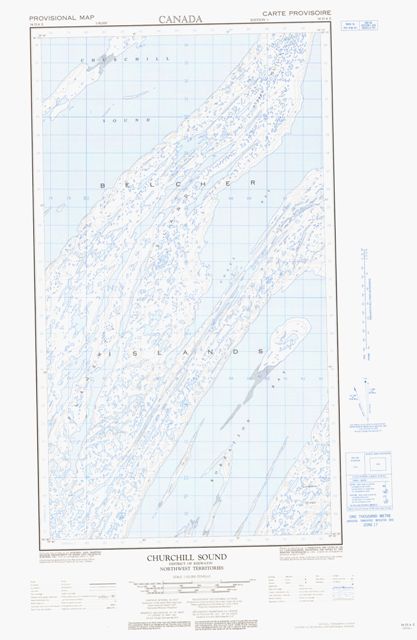 Churchill Sound Topographic Paper Map 034D04E at 1:50,000 scale