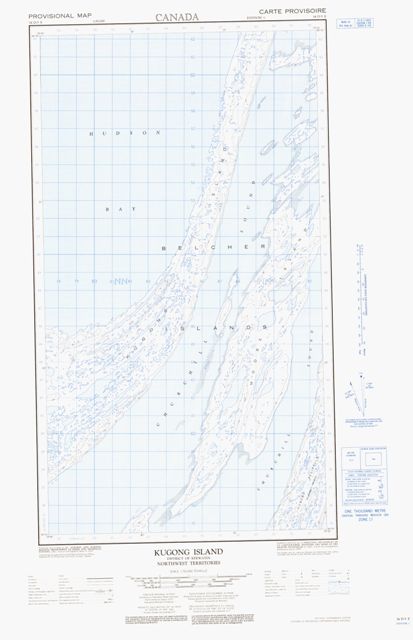 Kugong Island Topographic Paper Map 034D05E at 1:50,000 scale