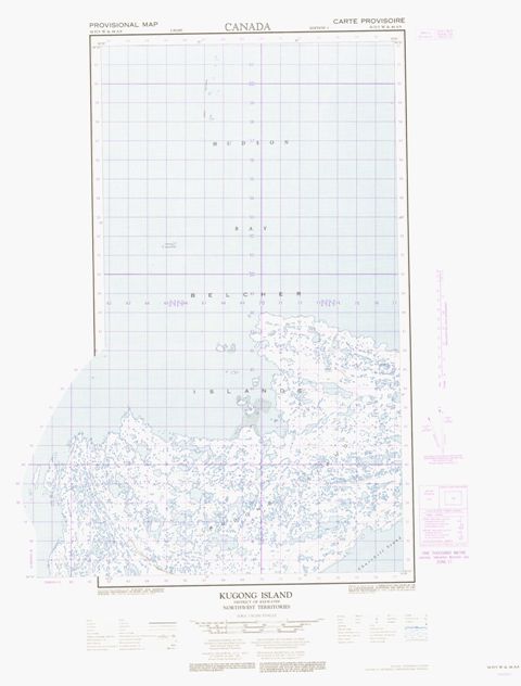 Kugong Island Topographic Paper Map 034D05W at 1:50,000 scale