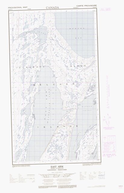 East Arm Topographic Paper Map 034D06E at 1:50,000 scale