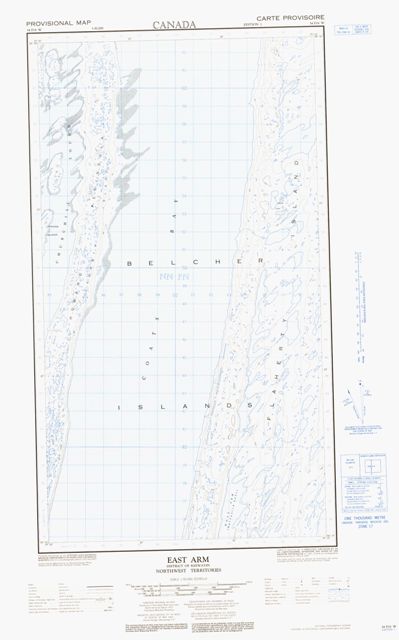 East Arm Topographic Paper Map 034D06W at 1:50,000 scale