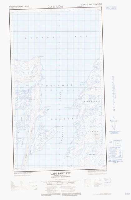 Cape Bartlett Topographic Paper Map 034D07W at 1:50,000 scale