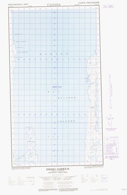 Eskimo Harbour Topographic Paper Map 034D11W at 1:50,000 scale