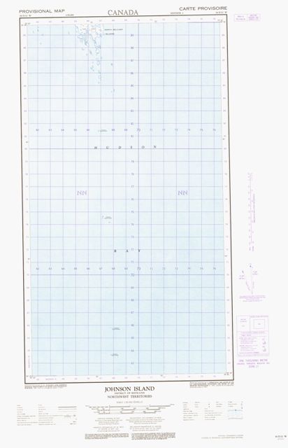 Johnson Island Topographic Paper Map 034D12W at 1:50,000 scale
