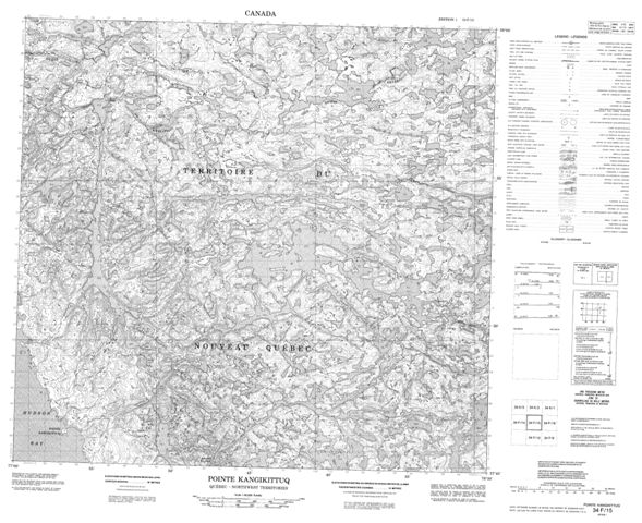 Pointe Kangikittuq Topographic Paper Map 034F15 at 1:50,000 scale