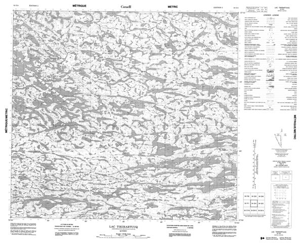 Lac Tikirartuq Topographic Paper Map 034G04 at 1:50,000 scale