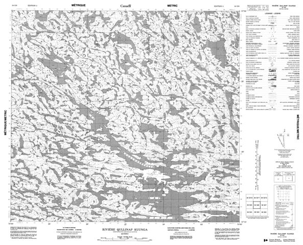 Riviere Qullinap Kuunga Topographic Paper Map 034G06 at 1:50,000 scale
